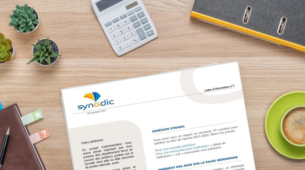 Lettre d’information n°12 du 26 mai 2025 Cette lettre d’information a pour objectif de vous partager les sujets d’actualité, les avancées sur les différents dossiers auxquels le Synadic est associé et partie prenante, et d’attirer votre attention sur certains d’entre-eux. Retrouvez toutes les lettres ici.Cette page est uniquement disponible pour les membres.
