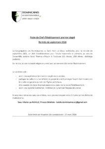 Annonce CE1 - Saint Thomas - 2026