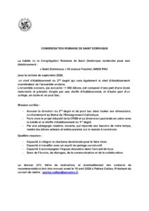 2nd degré - Saint Dominique - PAU