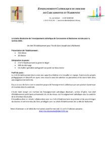 école saint Joseph Narbonne R 2026