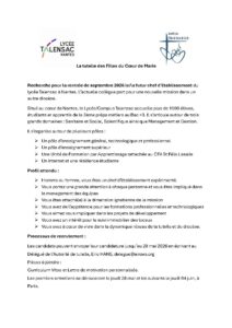 26.05.05-7 Recrutement CE TALENSAC à Nantes rentrée 26
